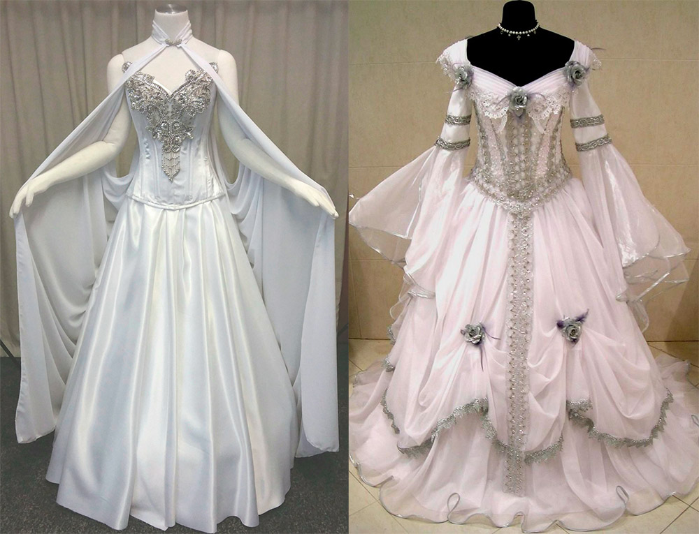 Medieval style wedding dress