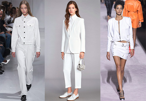 Women's suits in white are the best models