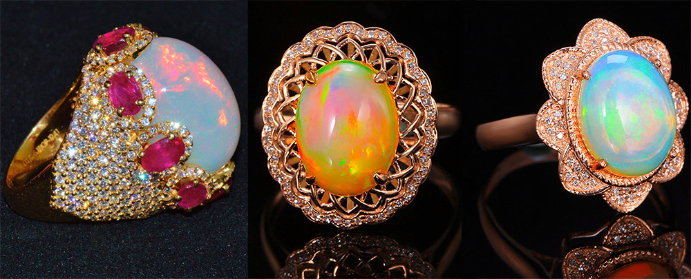 Opal rings