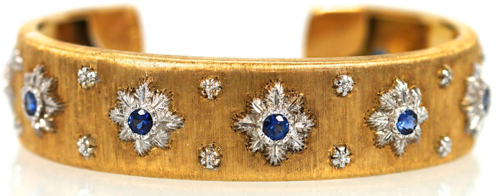 Bracelet with sapphires