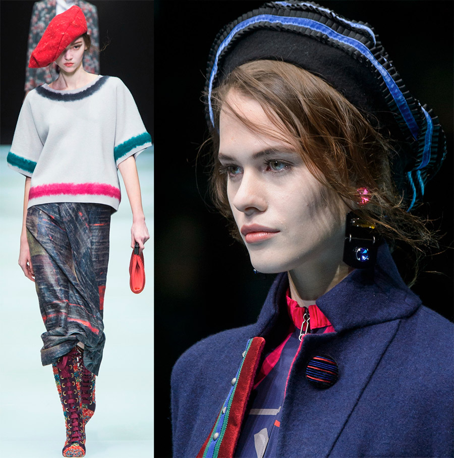 Women's berets by Giorgio Armani