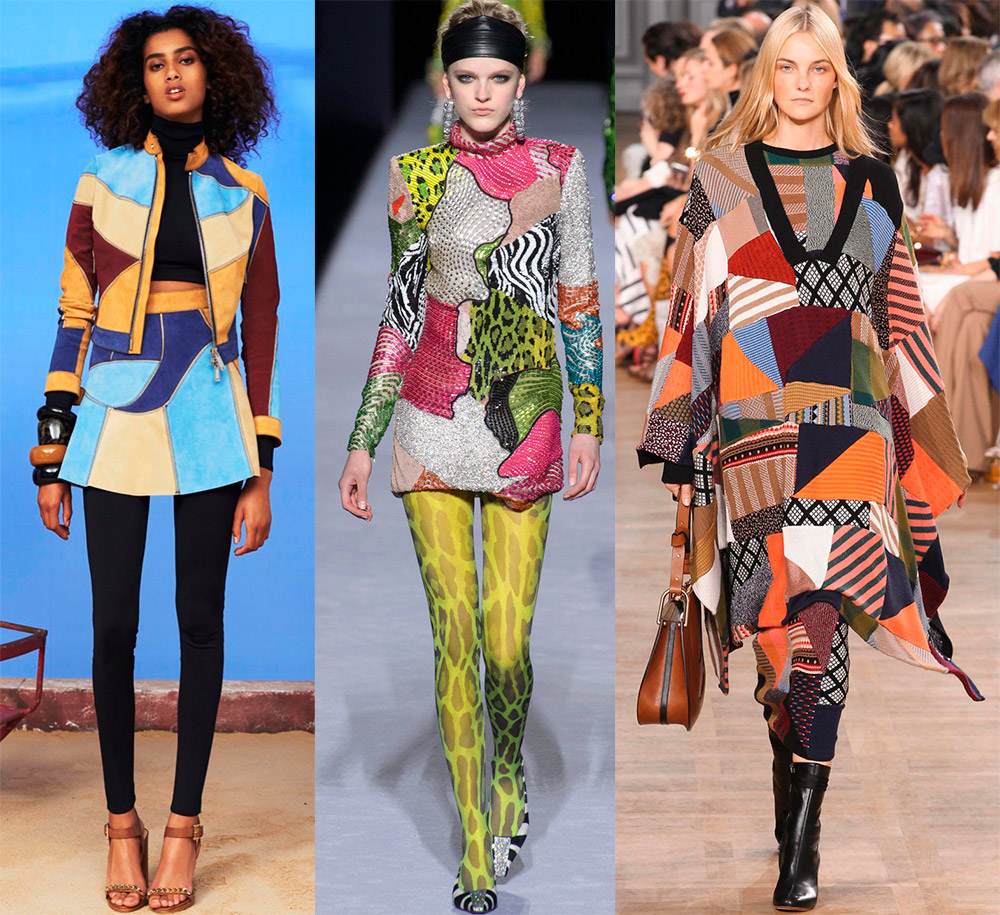 Patchwork style and imitation in clothes