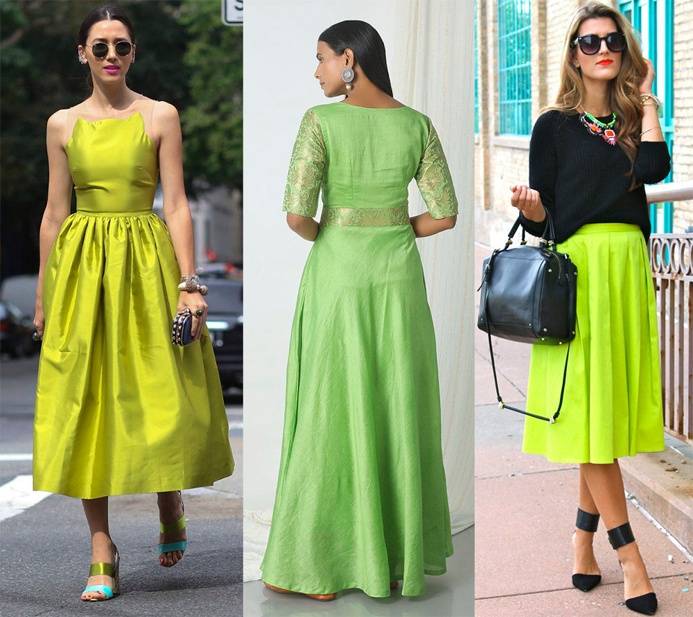 Chartreuse color - fashionable looks