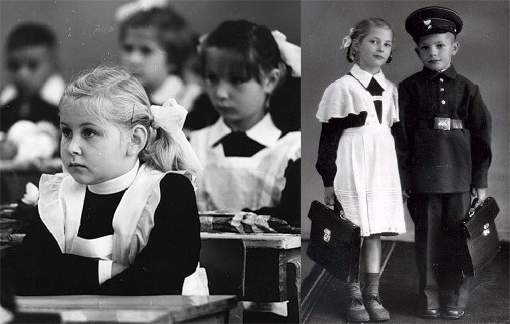 Soviet schoolgirls - uniform