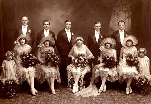 1920s style wedding and vintage wedding photos