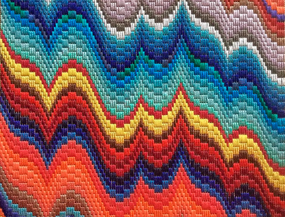 Embroidery bargello