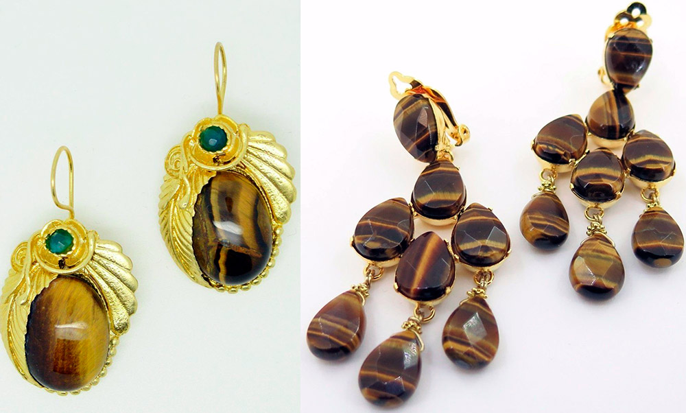 Tiger eye - earrings