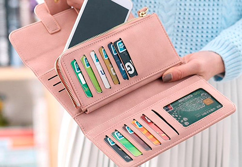 Beautiful wallets with protection from plastic cards