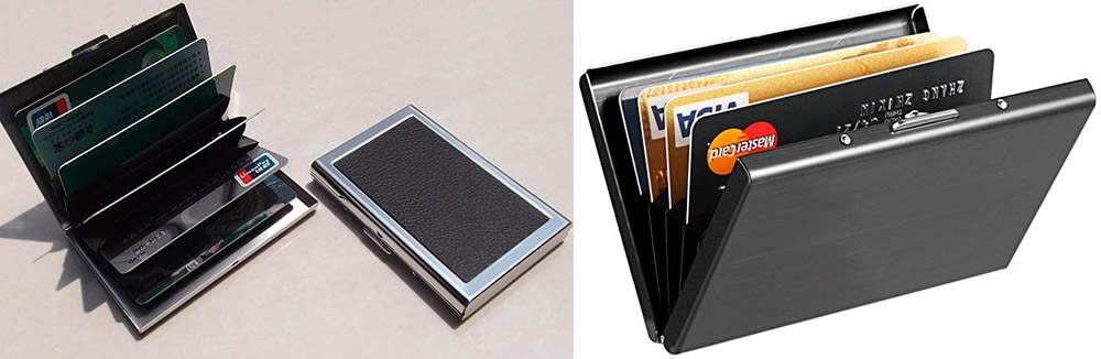 Wallets with plastic card protection