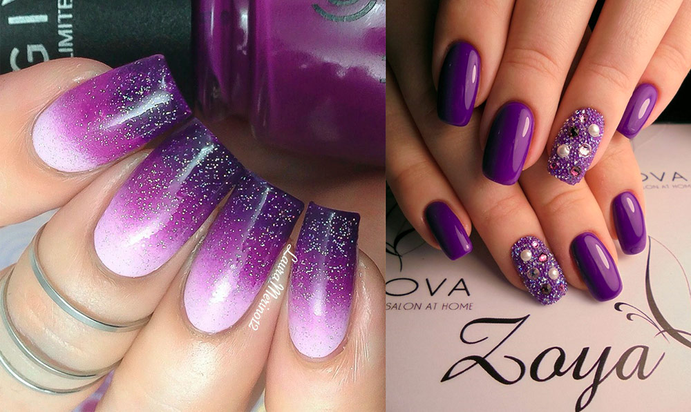 Purple manicure ideas