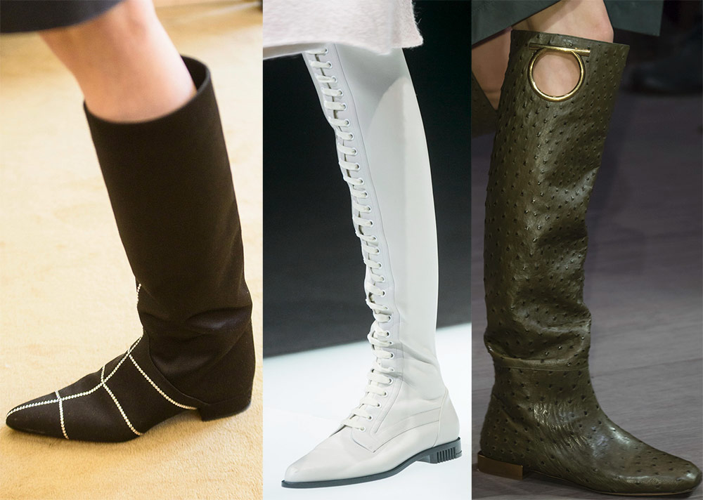 low-heeled boots