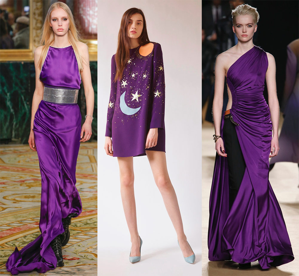 Fashionable purple dresses