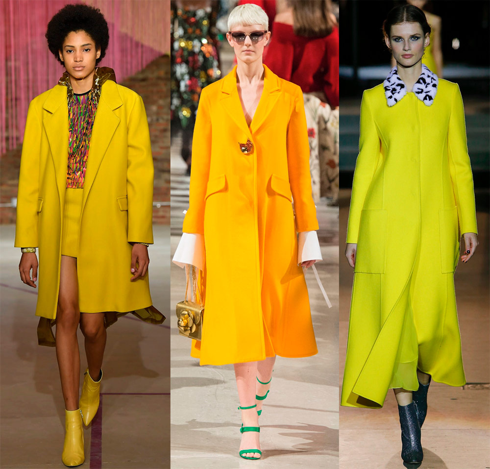 Bright yellow coats