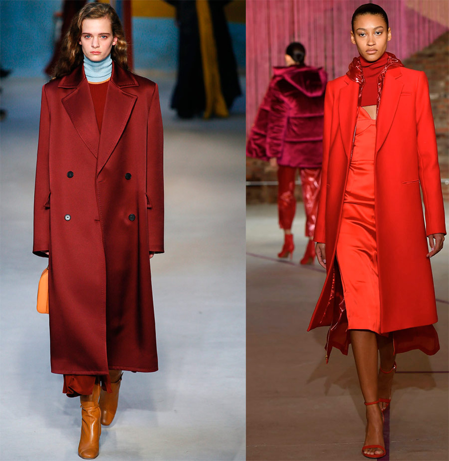 Red coat for the winter 2024-2025