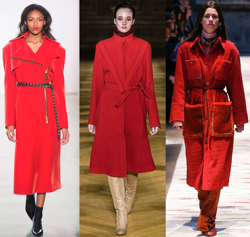 Fashionable red coats