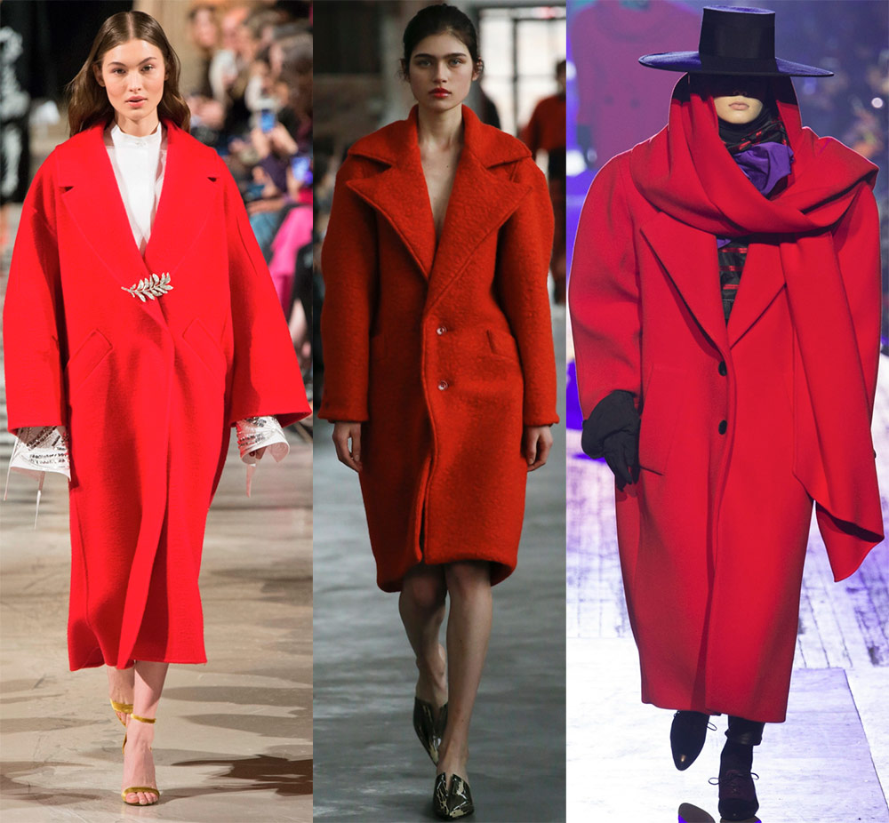 Fashionable red coats