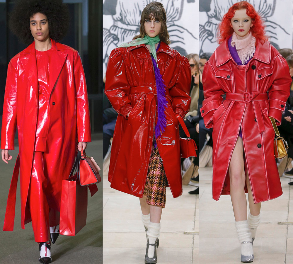 Leather red coats