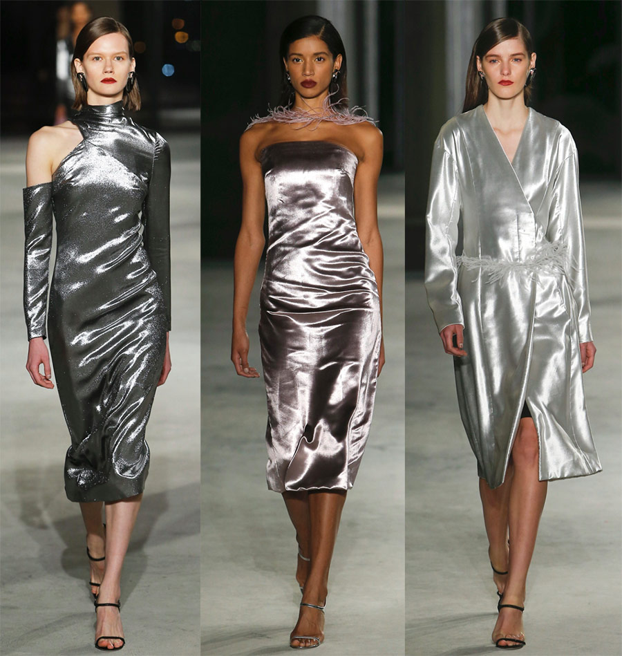 Shiny Silver Dresses