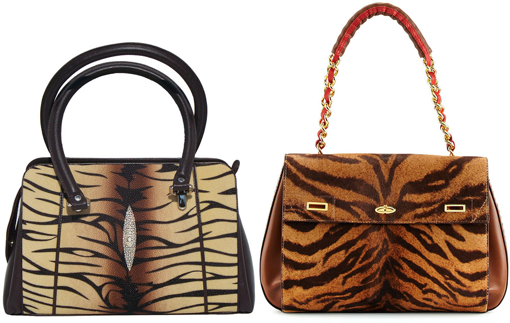 Tiger print bags