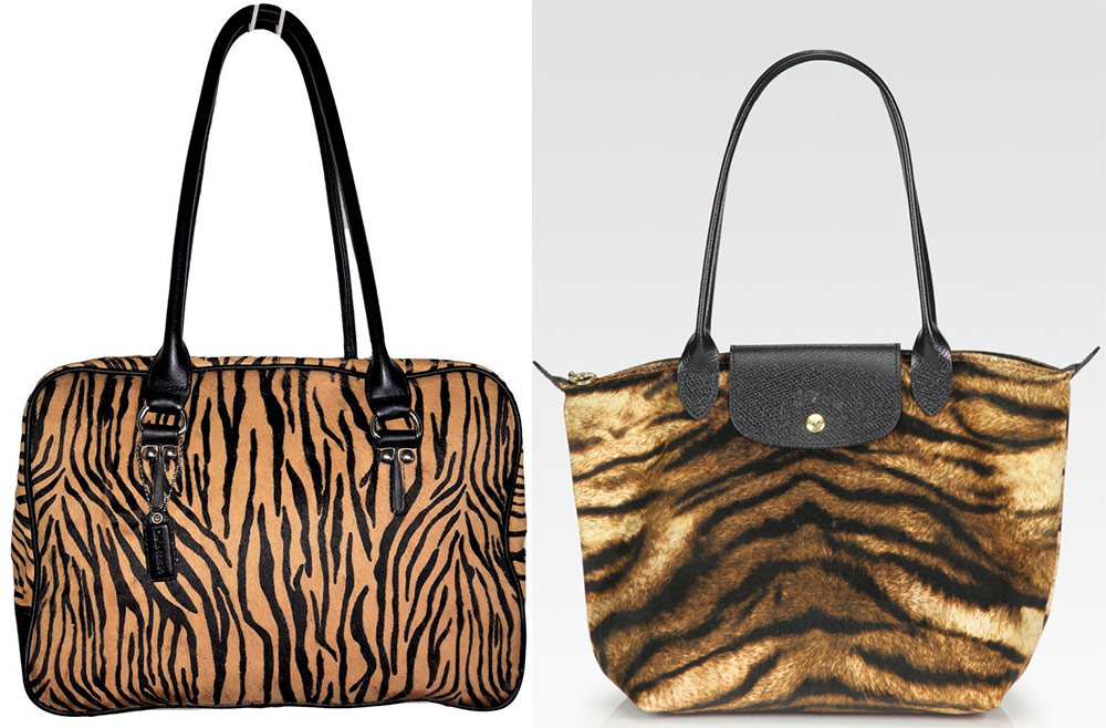 Tiger print bags