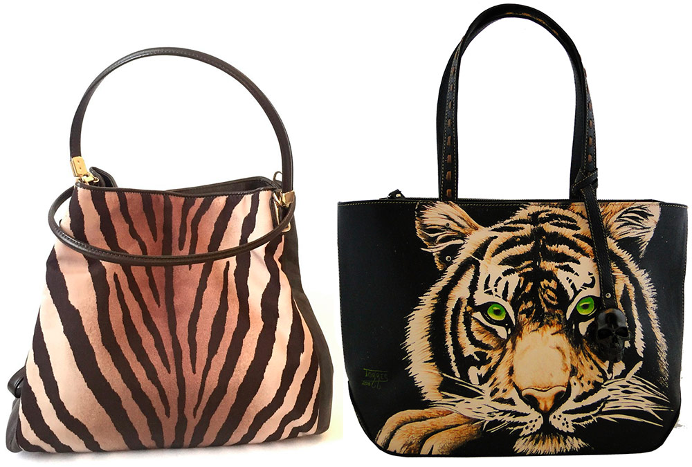 Tiger print bags