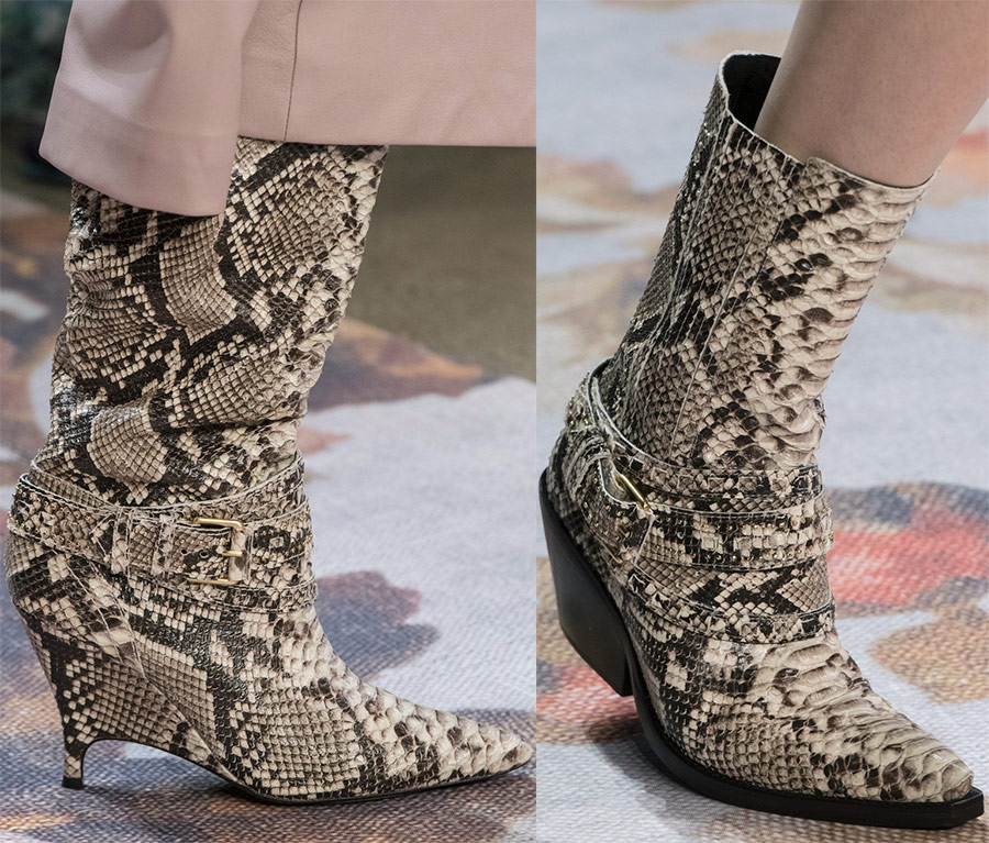 Fashionable python shoes