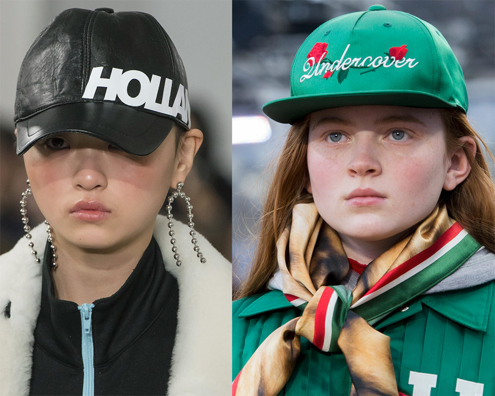 Baseball caps from fashion brands