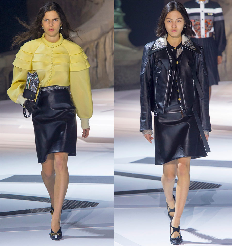 Louis Vuitton leather skirts