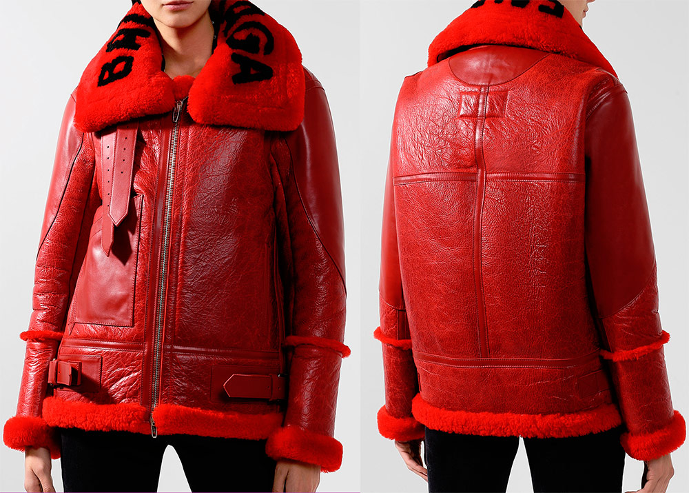 sheepskin coat by Balenciaga