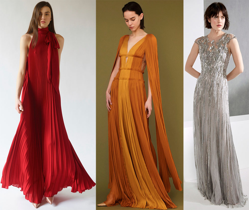 Floor-length evening dresses for New Year