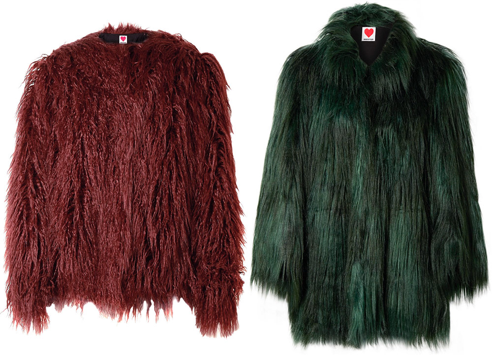 Long pile short fur coats