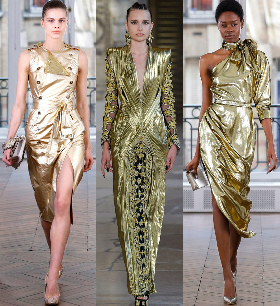 Golden new year dresses