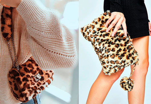 Faux fur leopard bag - fashion trend