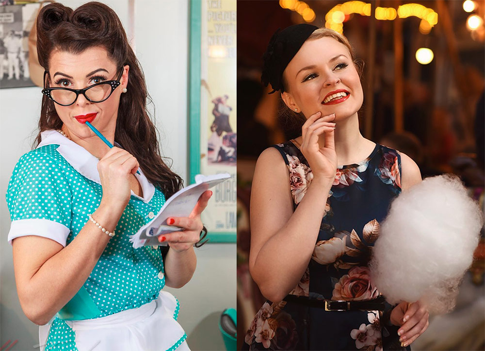 Pin-up style in clothes and makeup