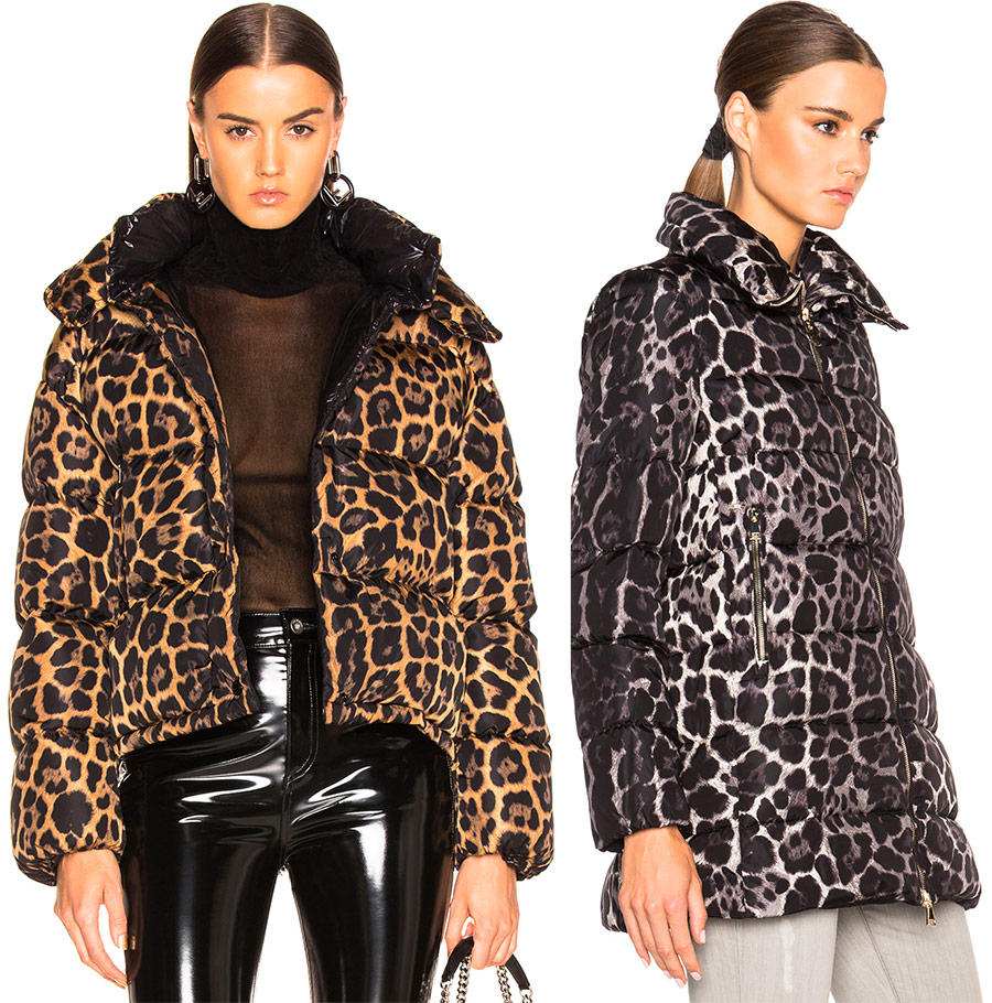 2019 leopard down jacket