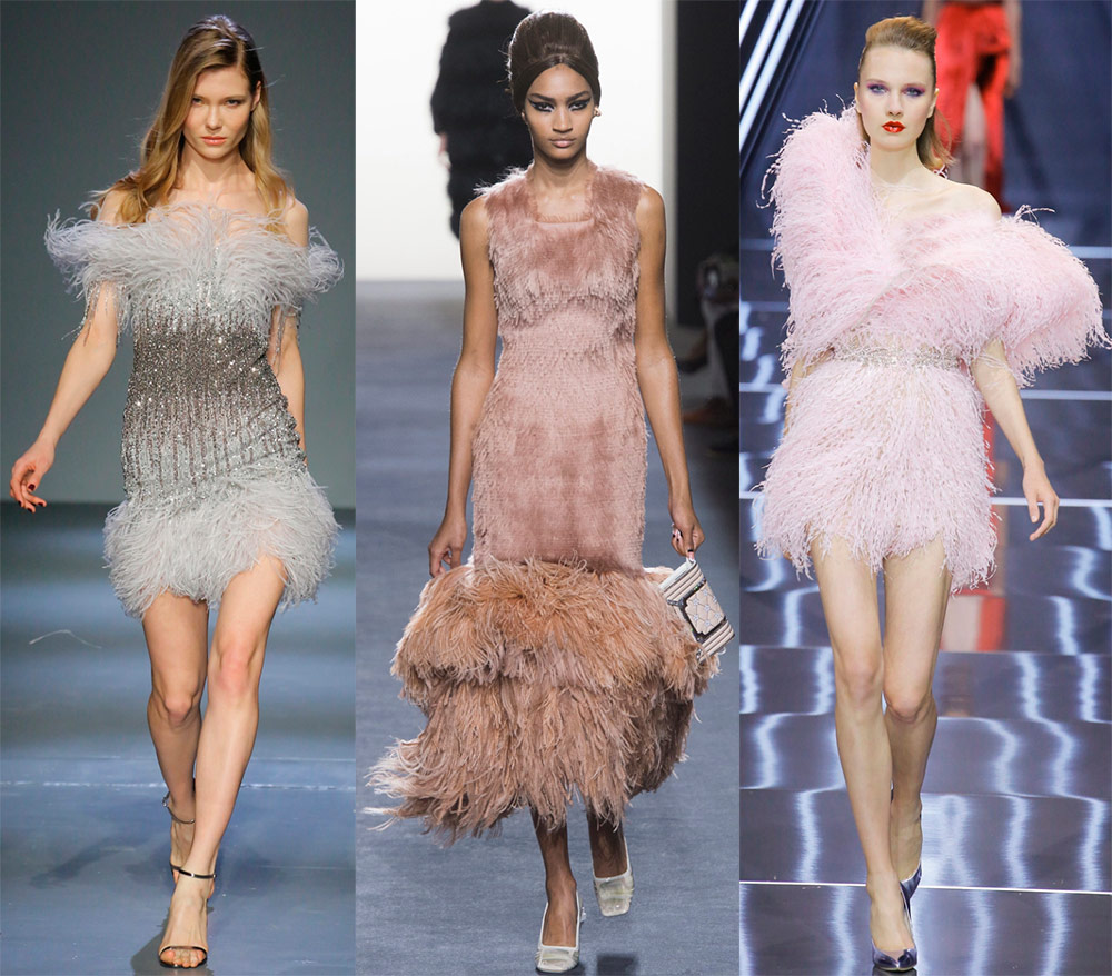 Party Dresses with Feathers