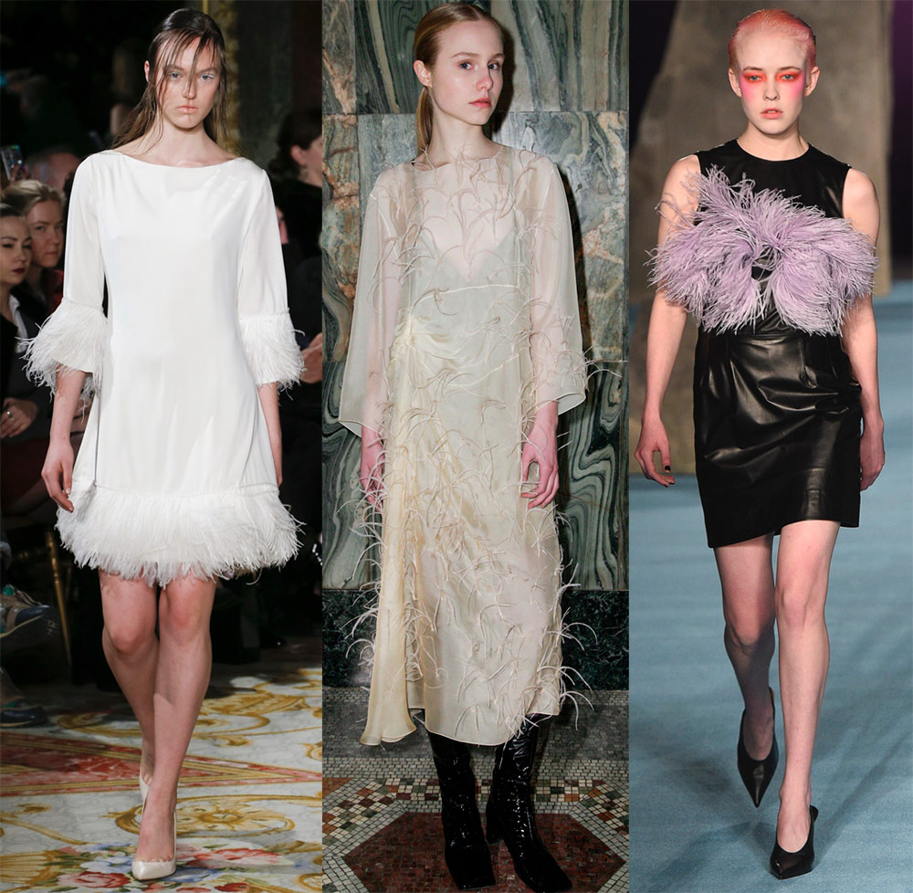 Party Dresses with Feathers