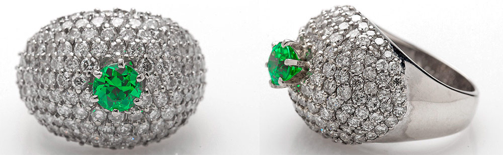 Diamonds and tsavorite