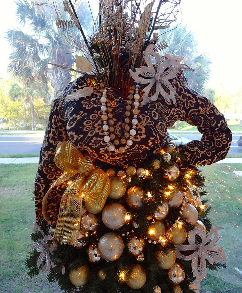 Christmas tree from a mannequin