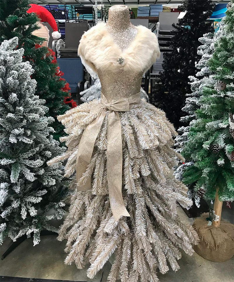 Christmas tree from a mannequin