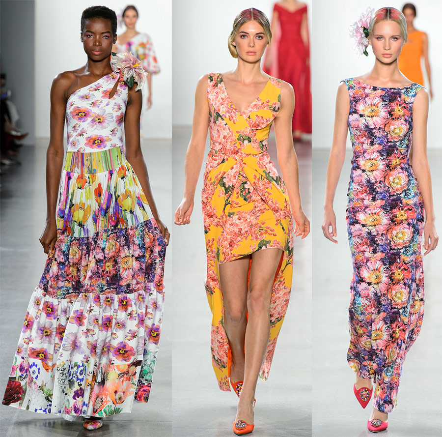 Dresses and jumpsuits with flowers for spring and summer 2024