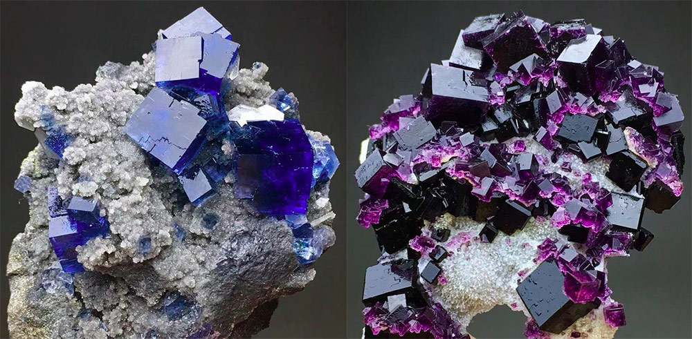 Fluorite crystals