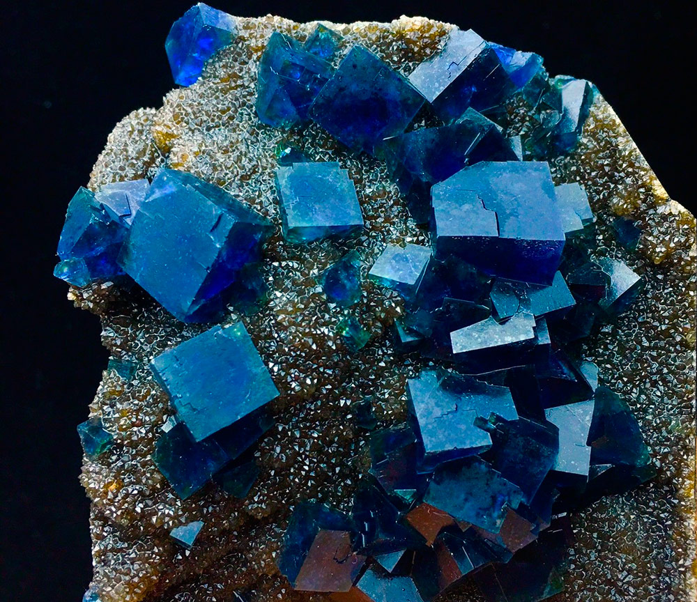 Fluorite crystals