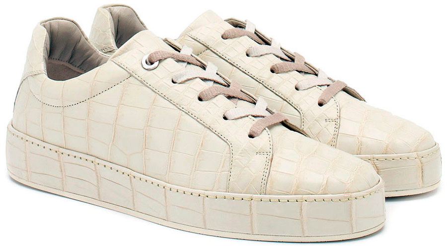 Crocodile leather sneakers