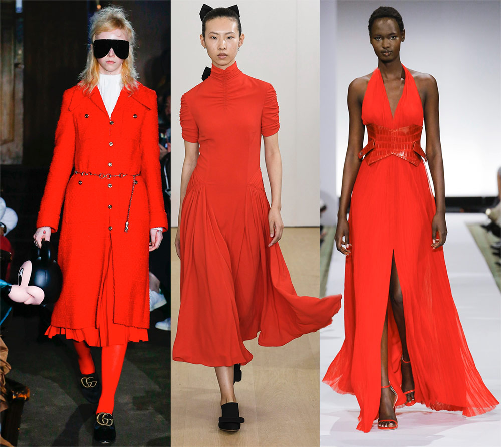 Red colors in fashion 2024