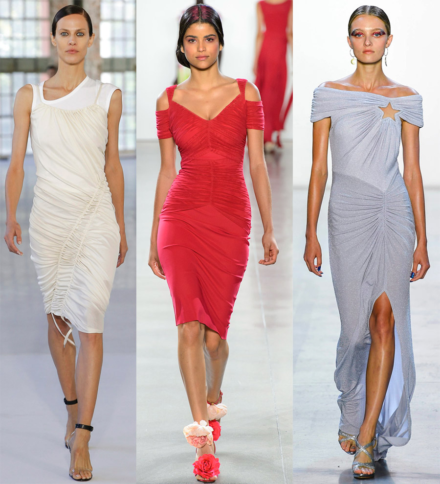 Fashionable draped dresses