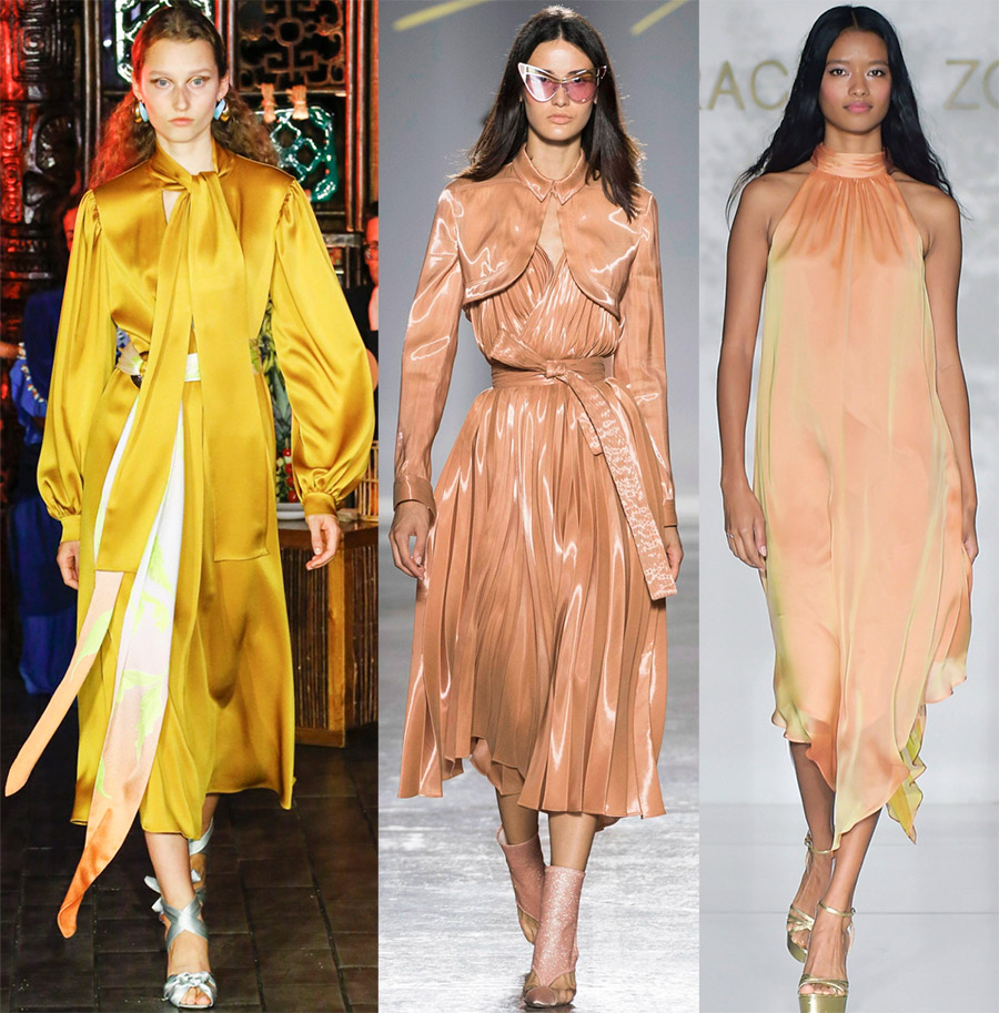 Dresses in yellow shades