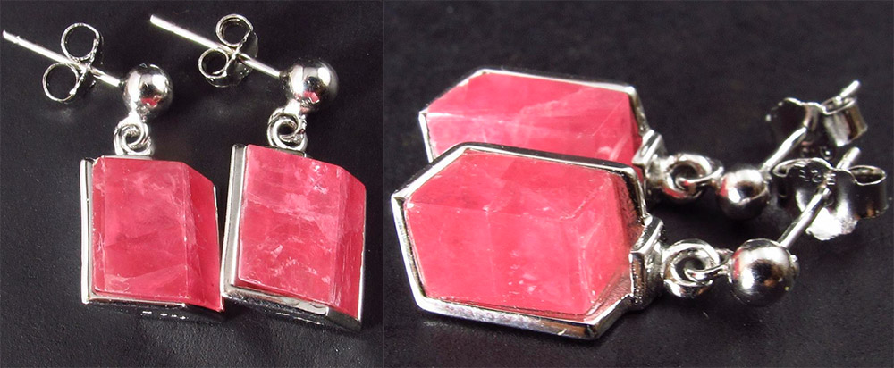 Rhodochrosite earrings