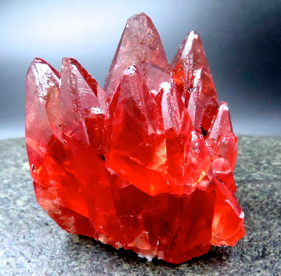 Rhodochrosite crystals