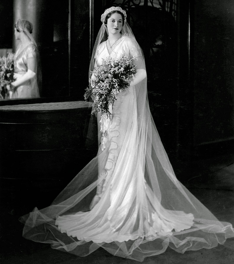 1930s bridal fashion